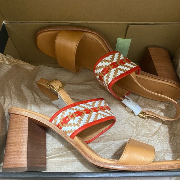 NIB FRYE Women's Amy Woven Block Heel Sandals - Size 11M - Picture 5 of 12